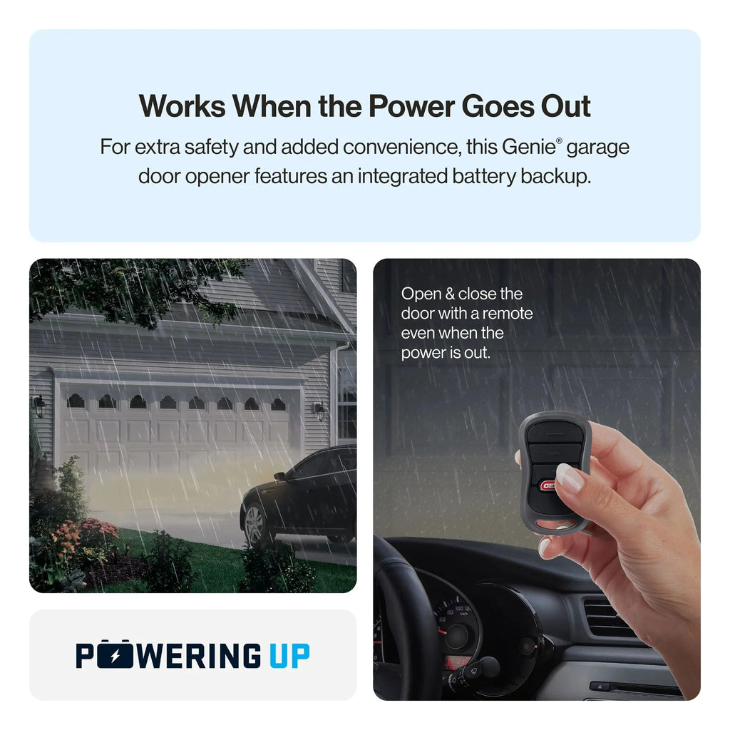 Chain Drive 750 3/4 HPc Garage Door Opener w/Battery Backup - Heavy Duty.