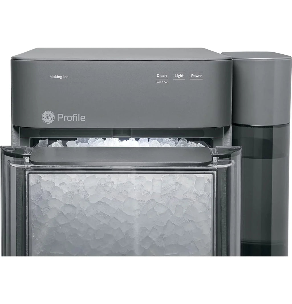 Countertop Nugget Ice Maker | Ice Machine with WiFi Connectivity | Smart Home Kitchen Essentials | Black Stainless