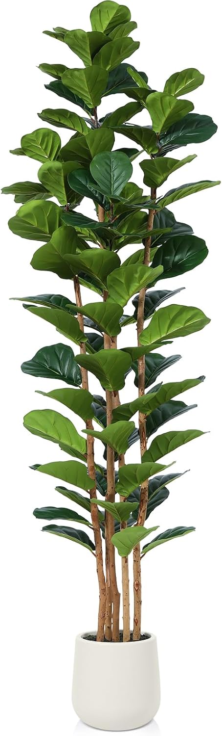 5ft Faux Ficus Tree with Wood Trunk