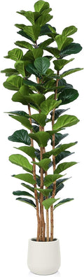 5ft Faux Ficus Tree with Wood Trunk