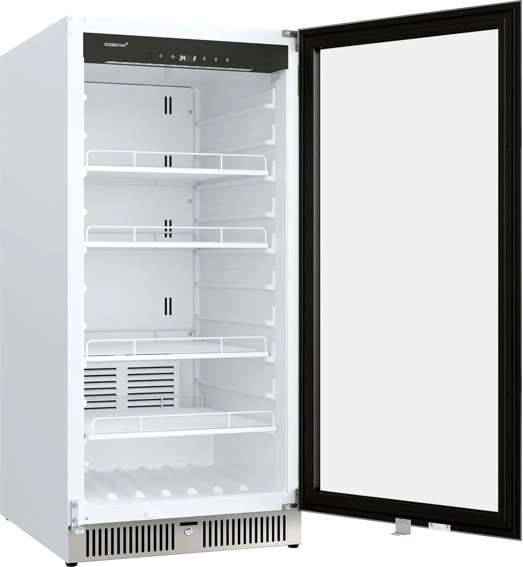22" Wide 10.1 Cu. Ft. Commercial Beverage Merchandiser – Stainless Steel, Temp Alarm, Reversible Door