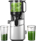 Juicer Machines, 5.3-Inch Self-Feeding Masticating Juicer Fit Whole Fruits & Vegetables, Cold Press Electric Juicer Machines with High Juice Yield, Easy Cleaning, BPA Free, 250W