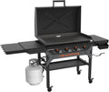 Iron-Forged 36" Omnivore Griddle – Premium Powder-Coated Steel with Reinforced Hood, Black Finish