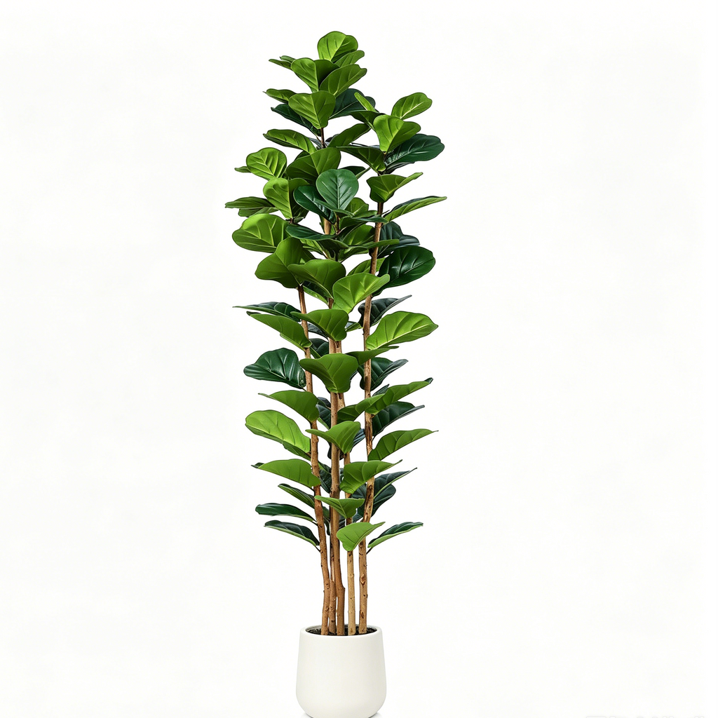 5ft Faux Ficus Tree with Wood Trunk