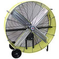 42′′ Belt Drive Drum Fan; Industrial, Garage, Shop, High Speed 2-Speed, Durable, Cut-Off Protection, Easy Mobility Rubber Wheels; SAFETY YELLOW.