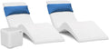 Classic White - in-Pool Chaise Lounger – Designed for Water Depths Up to 9” – Aqua Outdoors – Set of 2 – Compatible with All Pool Types - Poolside & Sun Deck Tanning