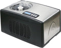 Automatic Ice Cream Maker, 1.6 Quart, Stainless Steel, Built-in Compressor, LCD Display, Timer, Black/Pink