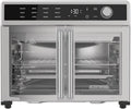 Air Fryer Toaster Oven Combo, 12 in 1 Countertop Convection Oven Cooks Food Fast, Fits a Whole Pizza or 6 Toast Slices, French Doors with Stainless Steel Finish.