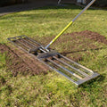 Lawn Leveling Rake | Levelawn Tool | Level Soil or Dirt Ground Surfaces Easily | 30” x 10” Ground Plate | 78” Extra Long Handle | Stainless Steel