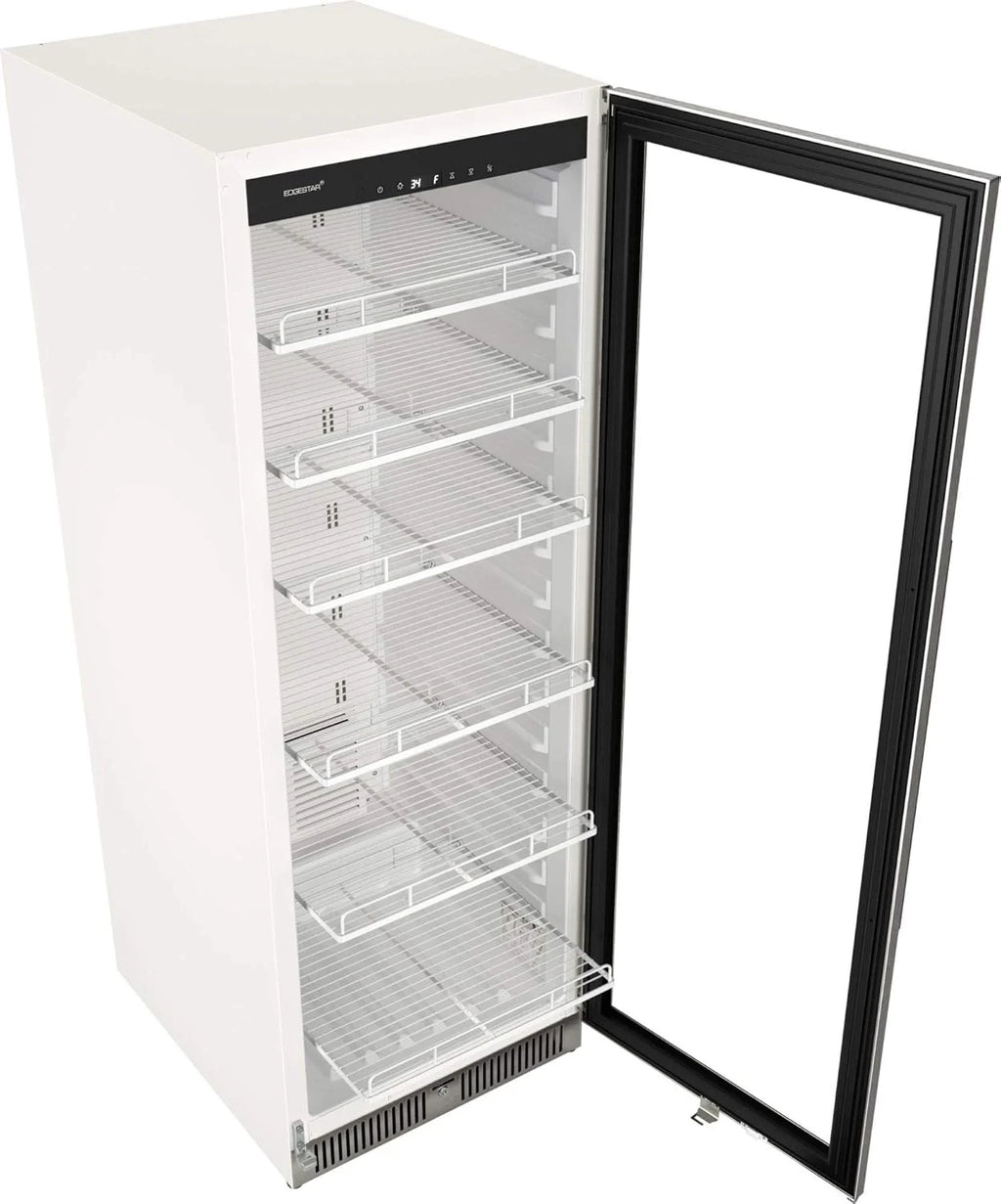 22" Wide 10.1 Cu. Ft. Commercial Beverage Merchandiser – Stainless Steel, Temp Alarm, Reversible Door